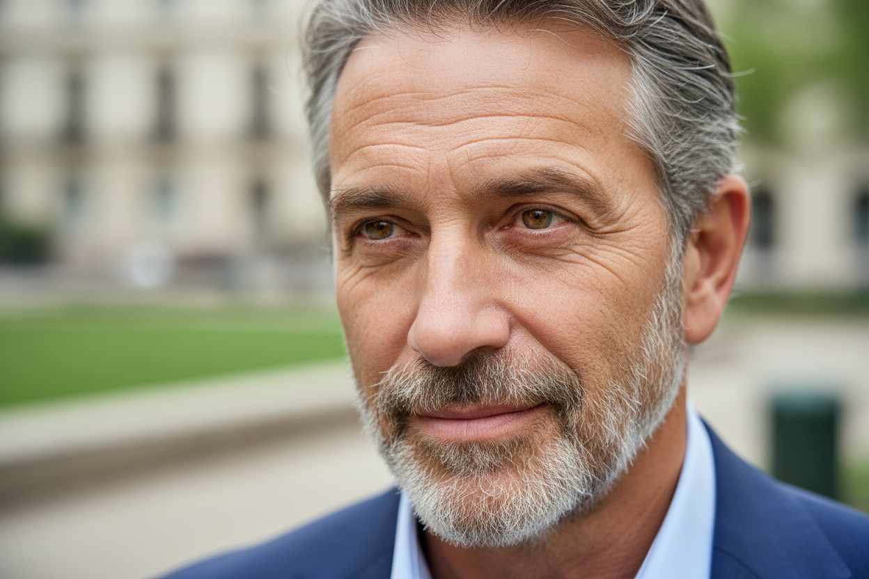 close up face of male in his 50s